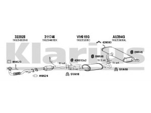 KLARIUS 940585U išmetimo sistema