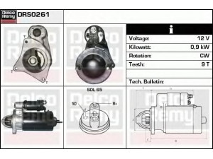 DELCO REMY DRS0261 starteris 
 Elektros įranga -> Starterio sistema -> Starteris
310017, 310018, 7700622528, 7700622529