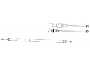 KAWE CT02153 trosas, stovėjimo stabdys 
 Stabdžių sistema -> Valdymo svirtys/trosai
4745K0