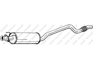 BOSAL 281-389 vidurinis duslintuvas 
 Išmetimo sistema -> Duslintuvas
58 52 381, 58 52 885, 90529043