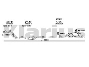 KLARIUS 600458E išmetimo sistema 
 Išmetimo sistema -> Išmetimo sistema, visa
