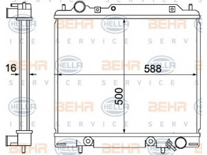 HELLA 8MK 376 770-311 radiatorius, variklio aušinimas
MR127283, MR597189