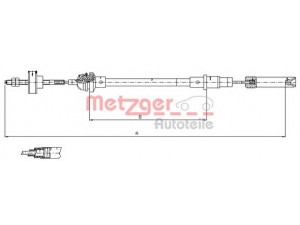METZGER 10.338 sankabos trosas 
 Dviratė transporto priemonės -> Kabeliai ir tachometro velenaai -> Sankabos trosas
191 721 335E, 191 721 335J, 191 721 335R