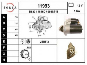 EAI 11993 starteris 
 Elektros įranga -> Starterio sistema -> Starteris