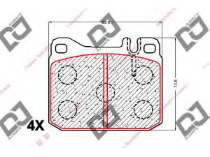 DJ PARTS BP1865 stabdžių trinkelių rinkinys, diskinis stabdys 
 Techninės priežiūros dalys -> Papildomas remontas
0004206320, 0004206420, 0004206520