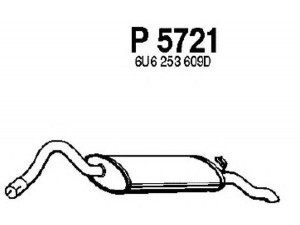 FENNO P5721 galinis duslintuvas 
 Išmetimo sistema -> Duslintuvas
6U0253609D, 6U6253609D