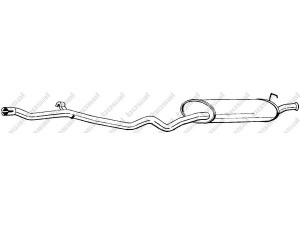 BOSAL 287-147 galinis duslintuvas 
 Išmetimo sistema -> Duslintuvas
7 607 680, 7 648 992
