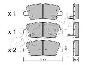 CIFAM 822-901-0 stabdžių trinkelių rinkinys, diskinis stabdys 
 Techninės priežiūros dalys -> Papildomas remontas
58302-2MA00, 58302-2MA90, 58302-2PA70