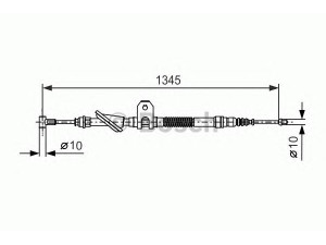 BOSCH 1 987 477 657 trosas, stovėjimo stabdys 
 Stabdžių sistema -> Valdymo svirtys/trosai
60629718, 82488246, 60629718, 82488246
