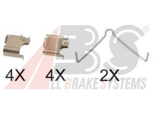 A.B.S. 1166Q priedų komplektas, diskinių stabdžių trinkelės 
 Stabdžių sistema -> Diskinis stabdys -> Stabdžių dalys/priedai
126116600, 126116601, 126120200