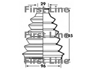 FIRST LINE FCB2361 gofruotoji membrana, kardaninis velenas 
 Ratų pavara -> Gofruotoji membrana
0003301685, 7701470155