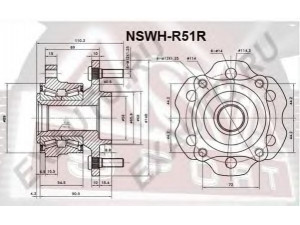 ASVA NSWH-R51R rato stebulė 
 Ašies montavimas/vairavimo mechanizmas/ratai -> Rato stebulė/montavimas -> Rato stebulė
43202-4X00A, 43202-EA500, 43202-ZP80A