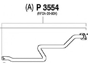 FENNO P3554 išleidimo kolektorius 
 Išmetimo sistema -> Išmetimo vamzdžiai
(RF2A-20-60X)