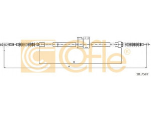 COFLE 10.7587 trosas, stovėjimo stabdys 
 Stabdžių sistema -> Valdymo svirtys/trosai
441609722D