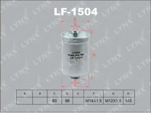 LYNXauto LF-1504 kuro filtras 
 Filtrai -> Kuro filtras
5020405, 5020406, 6103279, 6688744