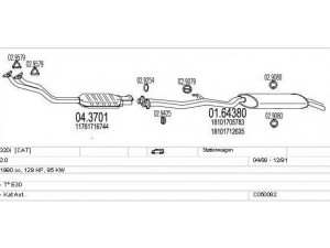 MTS C050082000780 išmetimo sistema 
 Išmetimo sistema -> Išmetimo sistema, visa