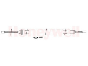 BENDIX 432421B trosas, stovėjimo stabdys 
 Stabdžių sistema -> Valdymo svirtys/trosai
4745J3, 96277119, 4745J3, 96277119