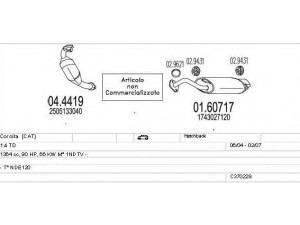 MTS C370229010782 išmetimo sistema 
 Išmetimo sistema -> Išmetimo sistema, visa