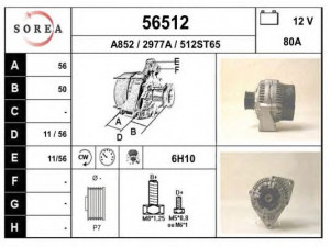 EAI 56512 kintamosios srovės generatorius 
 Elektros įranga -> Kint. sr. generatorius/dalys -> Kintamosios srovės generatorius
60583572