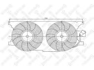 STELLOX 29-99421-SX ventiliatorius, radiatoriaus 
 Aušinimo sistema -> Oro aušinimas
1635000155, 1635400188, 1635400288
