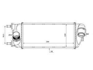 NRF 30183 tarpinis suslėgto oro aušintuvas, kompresorius 
 Variklis -> Oro tiekimas -> Įkrovos agregatas (turbo/superįkrova) -> Tarpinis suslėgto oro aušintuvas
51855481
