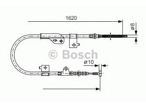 BOSCH 1 987 477 758 trosas, stovėjimo stabdys 
 Stabdžių sistema -> Valdymo svirtys/trosai
36531 2F000