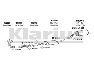 KLARIUS 450155E išmetimo sistema 
 Išmetimo sistema -> Išmetimo sistema, visa