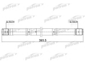 PATRON SR20LH kardaninis velenas 
 Ratų pavara -> Kardaninis velenas
391012F210