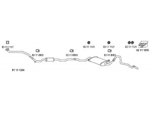 HJS VW_817 išmetimo sistema 
 Išmetimo sistema -> Išmetimo sistema, visa