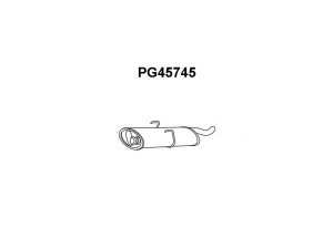 VENEPORTE PG45745 galinis duslintuvas 
 Išmetimo sistema -> Duslintuvas
172639, 1726Z0
