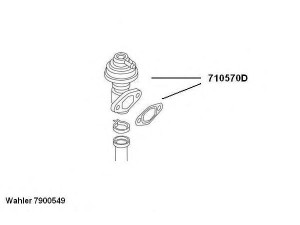 WAHLER 7900549 išmetamųjų dujų recirkuliacija 
 Variklis -> Išmetimo emisijos valdymas -> Prekių paieška pagal schemą