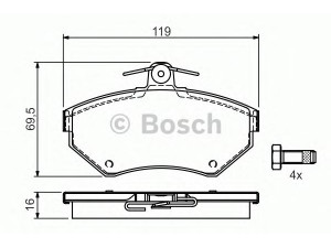 BOSCH 0 986 495 045 stabdžių trinkelių rinkinys, diskinis stabdys
1HM 698 151, 1HM 698 151 A, 357 698 151 E