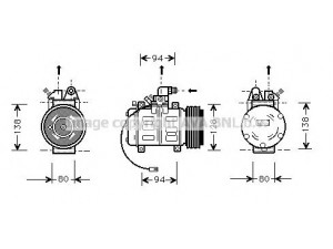 AVA QUALITY COOLING AIK182 kompresorius, oro kondicionierius 
 Oro kondicionavimas -> Kompresorius/dalys
077260803C