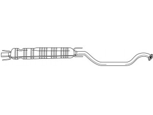 AKS DASIS SG40484 vidurinis duslintuvas 
 Išmetimo sistema -> Duslintuvas
5852114