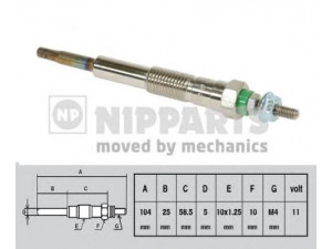 NIPPARTS J5712013 kaitinimo žvakė 
 Kibirkšties / kaitinamasis uždegimas -> Kaitinimo kaištis
19850-67020, 19850-67030
