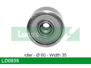 LUCAS ENGINE DRIVE LD0935 įtempiklio skriemulys, paskirstymo diržas