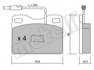 METELLI 22-0015-3 stabdžių trinkelių rinkinys, diskinis stabdys 
 Techninės priežiūros dalys -> Papildomas remontas
95588903, 95663077