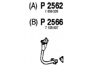 FENNO P2562 išleidimo kolektorius 
 Išmetimo sistema -> Išmetimo vamzdžiai
BM70074, 1659326, 6183743