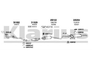 KLARIUS 391096E išmetimo sistema 
 Išmetimo sistema -> Išmetimo sistema, visa