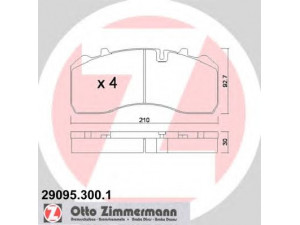 ZIMMERMANN 29095.300.1 stabdžių trinkelių rinkinys, diskinis stabdys 
 Techninės priežiūros dalys -> Papildomas remontas
2992336, 2996468, 81508206008, 81508206022