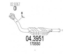 MTS 04.3951 katalizatoriaus keitiklis 
 Išmetimo sistema -> Katalizatoriaus keitiklis
1705S0