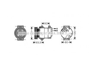 AVA QUALITY COOLING RTK369 kompresorius, oro kondicionierius 
 Oro kondicionavimas -> Kompresorius/dalys
8200053264, 8200309193