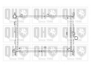 QUINTON HAZELL QER1244 radiatorius, variklio aušinimas 
 Aušinimo sistema -> Radiatorius/alyvos aušintuvas -> Radiatorius/dalys
13 00 096, 13 00 103, 90 32 3240