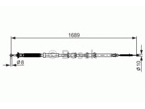 BOSCH 1 987 477 975 trosas, stovėjimo stabdys 
 Stabdžių sistema -> Valdymo svirtys/trosai
55701946