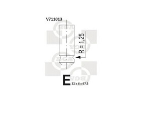 BGA V711013 įleidimo vožtuvas 
 Variklis -> Variklio uždegimo laiko reguliavimo kontrolė -> Vožtuvų eilė -> Vožtuvai/dalys
13711-74101