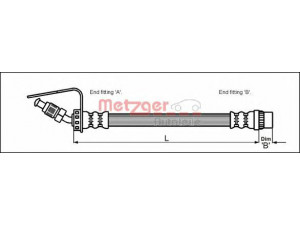 METZGER 4114761 stabdžių žarnelė 
 Stabdžių sistema -> Stabdžių žarnelės
4500132, 9160432, 7700 302 380