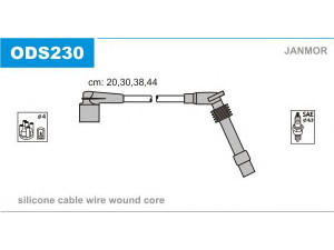 JANMOR ODS230 uždegimo laido komplektas 
 Kibirkšties / kaitinamasis uždegimas -> Uždegimo laidai/jungtys
1612543, 1612591, 1612592, 1612608