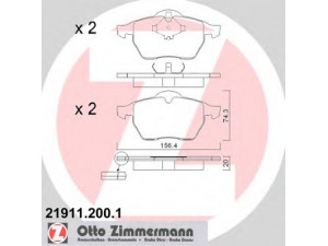 ZIMMERMANN 21911.200.1 stabdžių trinkelių rinkinys, diskinis stabdys 
 Techninės priežiūros dalys -> Papildomas remontas
1J0 698 151 L, 3A0 615 116 A, 3A0 615 116 B