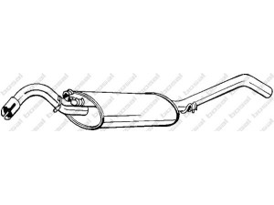 BOSAL 279-411 galinis duslintuvas 
 Išmetimo sistema -> Duslintuvas
165 253 609 BJ, 165 253 609 K, 165 253 609 L