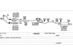 MTS C020360008074 išmetimo sistema 
 Išmetimo sistema -> Išmetimo sistema, visa